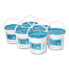 Pacific Blue Select Surface System Bucket, 7.8 X 7.8 X 7, White/Blue, 6/Carton