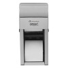 Compact Vertical Double Roll Coreless Dispenser, 6 X 6.5 X 13.5, Stainless Steel