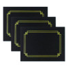 Premium Textured Certificate Holder, 12.65 X 9.75, Black, 3/Pack