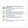 Eco Blend Max Can Liners, 60 Gal, 0.8 Mil, 38" x 58", Clear, 20 Bags/Roll, 5 Rolls/Carton