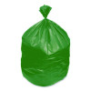 Eco Blend Max Can Liners, 45 Gal, 0.8 Mil, 40" x 46", Green, 25 Bags/Roll, 6 Rolls/Carton