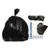 Reprocessed Resin Can Liners, 60 Gal, 2 Mil, 38" x 58", Black, 100/Carton