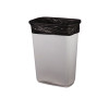High-Density Waste Can Liners, 56 Gal, 22 Mic, 43" x 48", Black, 25 Bags/Roll, 6 Rolls/Carton