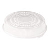 Round Plastic Dome Lid, Embossed, Fits 212/213, 16" Diameter, Clear, 25/Carton