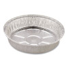 Round Aluminum Container, 48 Oz, 9" Diameter x 1.66" h, Silver, 500/Carton