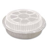Plastic Dome Lids, Fits Round Pan 2046, 9" Diameter x 0.88" h, Clear, 500/Carton