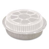 Plastic Dome Lids, Fits Round Pan 2047, 7" Diameter x 0.88" h, Clear, 500/Carton