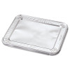 Steam Pan Foil Lids, Fits Half-Size Pan, 30 Gauge, 12.27 x 10.44, 100/Carton