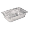 Aluminum Oblong Pan, Shallow, 1.5 Lb, 6 x 8.59 x 1.25, Silver, 500/Carton
