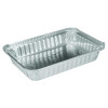 Aluminum Oblong Pan, Shallow, 1.5 Lb, 6 x 8.59 x 1.25, Silver, 500/Carton