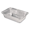 Aluminum Oblong Pan, 2.25 Lb, 5.94 x 8.44 x 1.81, Silver, 500/Carton