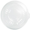 Plastic Dome Lids, Embossed, Fits 4012/4013, 12" Diameter, Clear, 25/Carton