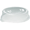 Plastic Dome Lids, Embossed, Fits 4012/4013, 12" Diameter, Clear, 25/Carton