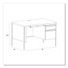 Teachers Pedestal Desks, One Right-Hand Pedestal: Box/File Drawers, 48" x 30" x 29.5", White/Platinum