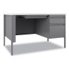 Teachers Pedestal Desks, One Right-Hand Pedestal: Box/File Drawers, 48" x 30" x 29.5", White/Platinum