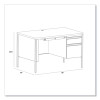 Teachers Pedestal Desks, One Right-Hand Pedestal: Box/File Drawers, 48" x 30" x 29.5", Maple/Black