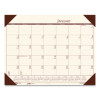 Ecotones Recycled Monthly Desk Pad Calendar, 22 x 17, Moonlight Cream Sheets, Brown Corners, 12-Month (Jan To Dec): 2026