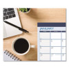 Recycled Contempo Desk Pad Calendar, 18.5 x 13, White/Blue Sheets, Blue Binding, Blue Corners, 12-Month (Jan To Dec): 2026