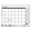 Recycled Desk Pad Calendar, Wild Flowers Artwork, 22 x 17, White Sheets, Black Binding/Corners,12-Month (Jan-Dec): 2026