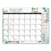 Recycled Desk Pad Calendar, Wild Flowers Artwork, 22 x 17, White Sheets, Black Binding/Corners,12-Month (Jan-Dec): 2026