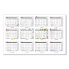Recycled Desk Pad Calendar, Wild Flowers Artwork, 22 x 17, White Sheets, Black Binding/Corners,12-Month (Jan-Dec): 2026