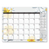 Recycled Desk Pad Calendar, Wild Flowers Artwork, 22 x 17, White Sheets, Black Binding/Corners,12-Month (Jan-Dec): 2026