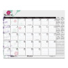Recycled Desk Pad Calendar, Wild Flowers Artwork, 18.5 x 13, White Sheets, Black Binding/Corners,12-Month (Jan-Dec): 2026