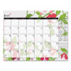 Recycled Desk Pad Calendar, Wild Flowers Artwork, 18.5 x 13, White Sheets, Black Binding/Corners,12-Month (Jan-Dec): 2026