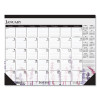 Recycled Desk Pad Calendar, Wild Flowers Artwork, 18.5 x 13, White Sheets, Black Binding/Corners,12-Month (Jan-Dec): 2026