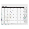 Recycled Desk Pad Calendar, Wild Flowers Artwork, 18.5 x 13, White Sheets, Black Binding/Corners,12-Month (Jan-Dec): 2026