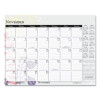 Recycled Desk Pad Calendar, Wild Flowers Artwork, 18.5 x 13, White Sheets, Black Binding/Corners,12-Month (Jan-Dec): 2026