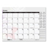 Recycled Desk Pad Calendar, Wild Flowers Artwork, 18.5 x 13, White Sheets, Black Binding/Corners,12-Month (Jan-Dec): 2026