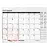 Recycled Desk Pad Calendar, Wild Flowers Artwork, 18.5 x 13, White Sheets, Black Binding/Corners,12-Month (Jan-Dec): 2026
