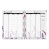 Recycled Wild Flower Weekly/Monthly Planner, Wild Flowers Artwork, 9 x 7, Gray/White/Purple Cover, 12-Month (Jan-Dec): 2026