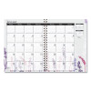 Recycled Wild Flower Weekly/Monthly Planner, Wild Flowers Artwork, 9 x 7, Gray/White/Purple Cover, 12-Month (Jan-Dec): 2026