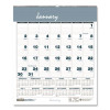 Bar Harbor Recycled Wirebound Monthly Wall Calendar, 6 x 7, White/Blue/Gray Sheets, 12-Month (Jan-Dec): 2026