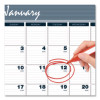 Bar Harbor Recycled Wirebound Monthly Wall Calendar, 8.5 x 11, White/Blue/Gray Sheets, 12-Month (Jan-Dec): 2026