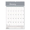 Bar Harbor Recycled Wirebound Monthly Wall Calendar, 15.5 x 22, White/Blue/Gray Sheets, 12-Month (Jan-Dec): 2026