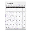 Recycled Wild Flower Wall Calendar, Wild Flowers Artwork, 12 x 16.5, White/Multicolor Sheets, 12-Month (Jan To Dec): 2026