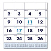 Recycled Three-Month Format Wall Calendar, Vertical Orientation, 12.25 x 26, White Sheets, 14-Month: Dec 2025 To Jan 2027
