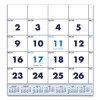Recycled Three-Month Format Wall Calendar, Vertical Orientation, 8 x 17, White Sheets, 14-Month: Dec 2025 To Jan 2027