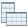 Recycled Poster Style Reversible/Erasable Yearly Wall Calendar, 24 x 37, White/Blue/Gray Sheets, 12-Month (Jan To Dec): 2026