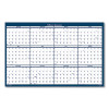 Recycled Poster Style Reversible/Erasable Yearly Wall Calendar, 18 x 24, White/Blue/Gray Sheets, 12-Month (Jan To Dec): 2026