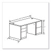 10500 Series Double Pedestal Desk With Full Pedestals, 60" x 30" x 29.5", Kingswood Walnut