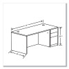 10500 Series Single Pedestal Desk, Right Pedestal: Box/Box/File, 66" x 30" x 29.5", Pinnacle