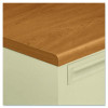 38000 Series Left Pedestal Desk, 72" X 36" X 29.5", Harvest/Putty