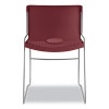 Olson Stacker High Density Chair, Supports 300 Lb, 17.75" Seat Height, Mulberry Seat, Mulberry Back, Chrome Base, 4/Carton