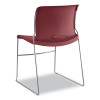 Olson Stacker High Density Chair, Supports 300 Lb, 17.75" Seat Height, Mulberry Seat, Mulberry Back, Chrome Base, 4/Carton