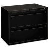 Brigade 700 Series Lateral File, 2 Legal/Letter-Size File Drawers, Black, 36" X 18" X 28"