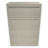 Brigade 700 Series Lateral File, 4 Legal/Letter-Size File Drawers, Putty, 36" X 18" X 52.5"